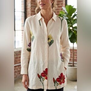 ASTRADIVARIUS antique pink blouse with flower print size S